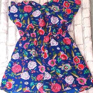 Floral Strapless Romper